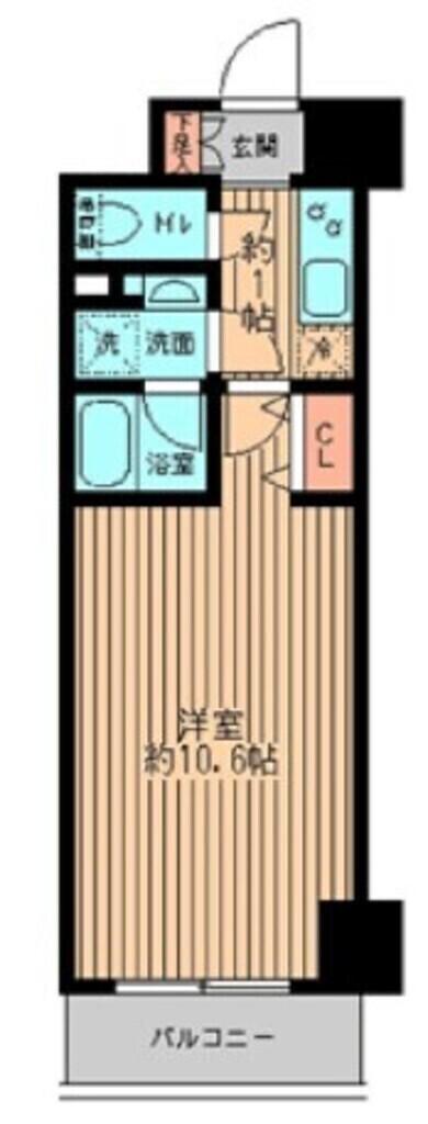 レガーロ御茶ノ水II(1K/6階)の間取り写真