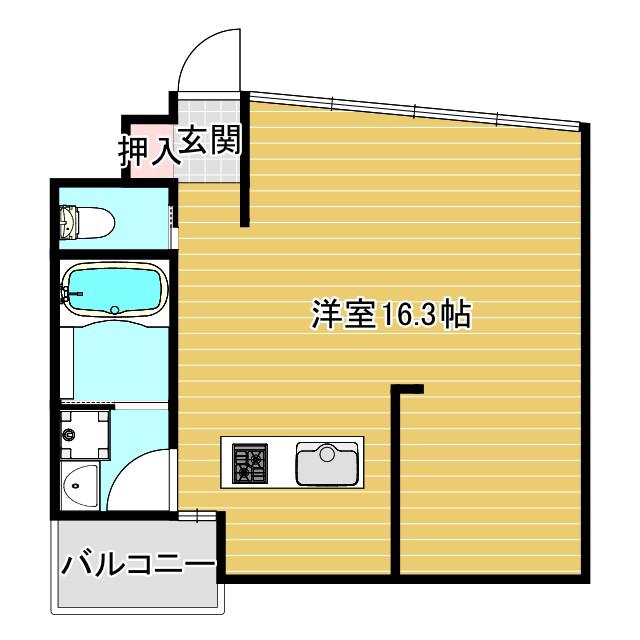 リンケージ(ワンルーム/5階)の間取り写真
