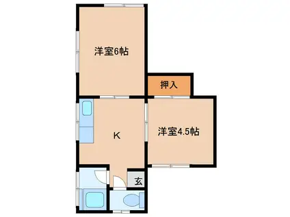 メゾン長松(2K/2階)の間取り写真