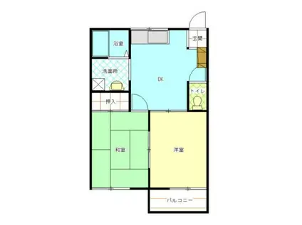 K.グランディール I(2DK/2階)の間取り写真