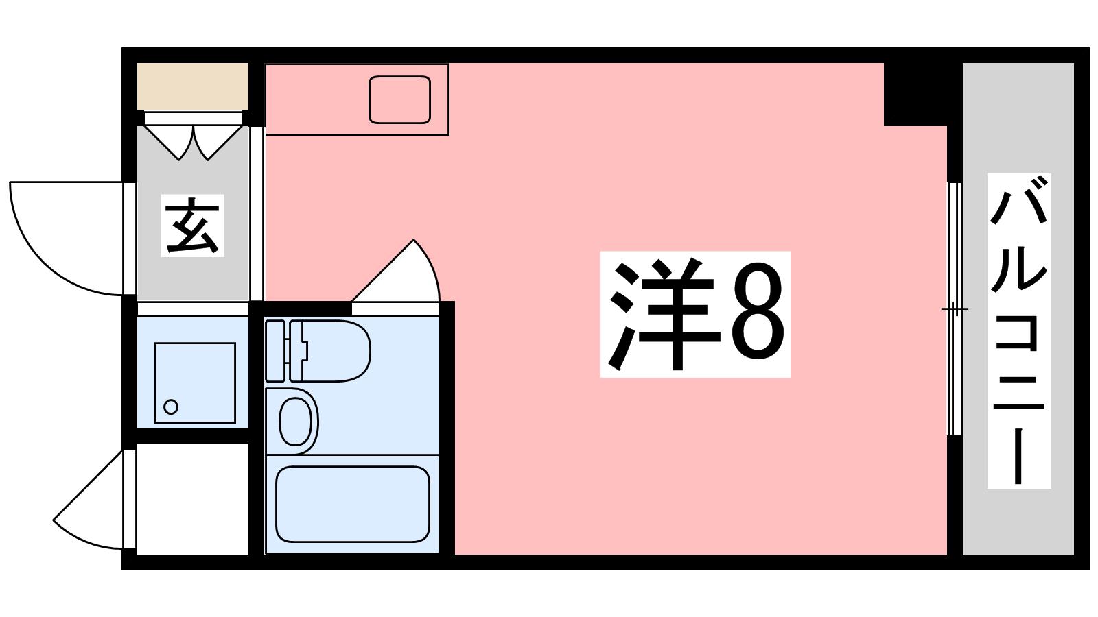 さくらコーポアビックス(1K/2階)の間取り写真