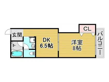 ネクサスステーション野田(1LDK/4階)の間取り写真