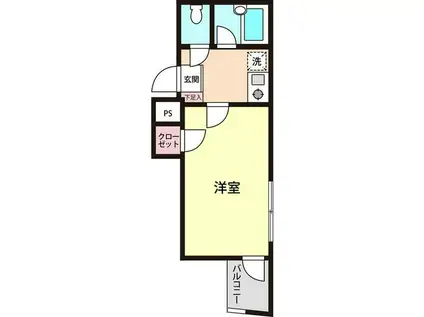 伊藤第5ビル(1K/3階)の間取り写真