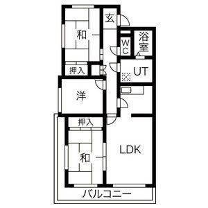 ラ・クラッシィ社ヶ丘(3LDK/2階)の間取り写真