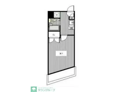 ウイング用賀(1K/4階)の間取り写真