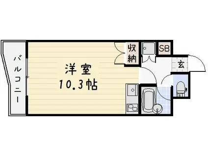 サンラビール小倉(ワンルーム/2階)の間取り写真