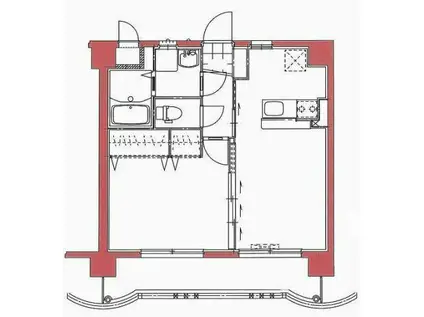 サンフォレスト柳丸(1LDK/2階)の間取り写真
