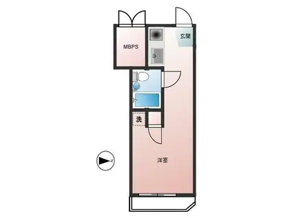 メゾン・ド・セプトル(ワンルーム/2階)の間取り写真