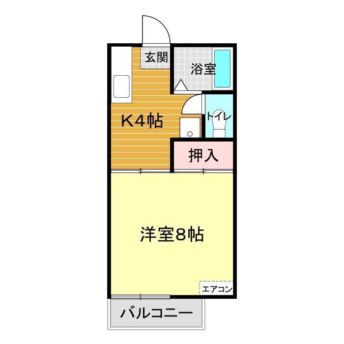 グリーンエステート(1K/1階)の間取り写真