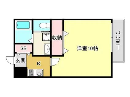 セントレジス新大阪3(1K/1階)の間取り写真