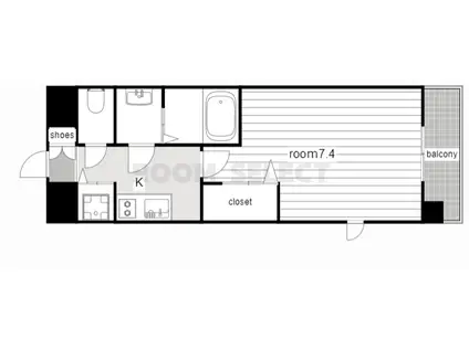 プレサンス久屋大通公園エアリー(1K/2階)の間取り写真