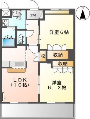 ビレッジマウンテン六弘(2LDK/1階)の間取り写真