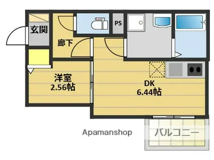 AMALFI 西公園(1DK/3階)の間取り写真