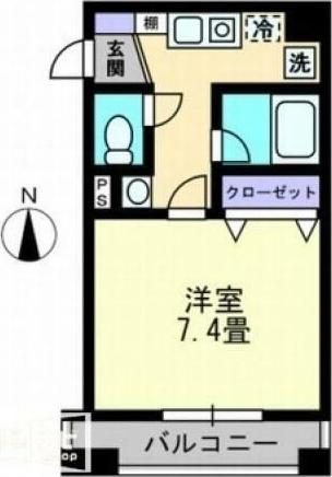 サンテラス21(1K/3階)の間取り写真