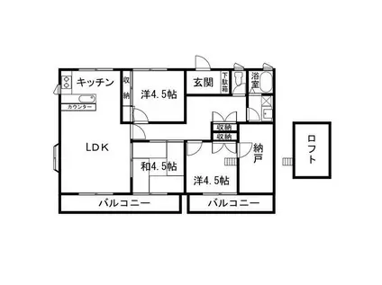 ハイツポエム(3SLDK/2階)の間取り写真