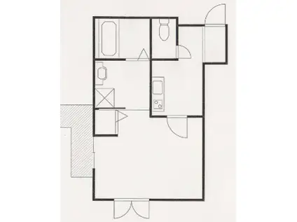 ドレスデンリュー(1K/2階)の間取り写真