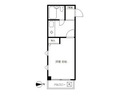 オルキデーア(1K/1階)の間取り写真