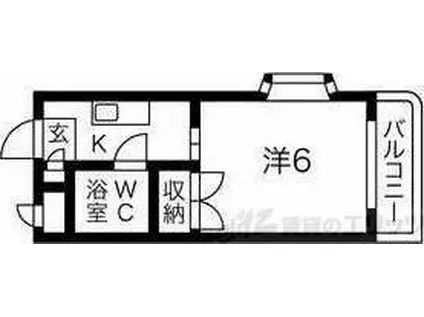 プレアール高槻緑町(1K/2階)の間取り写真