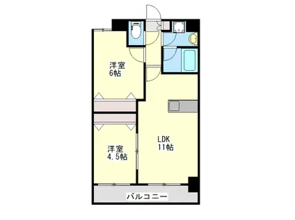 BASE・XENO(2LDK/5階)の間取り写真