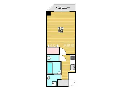 フィオーラマンション天王寺(1K/2階)の間取り写真