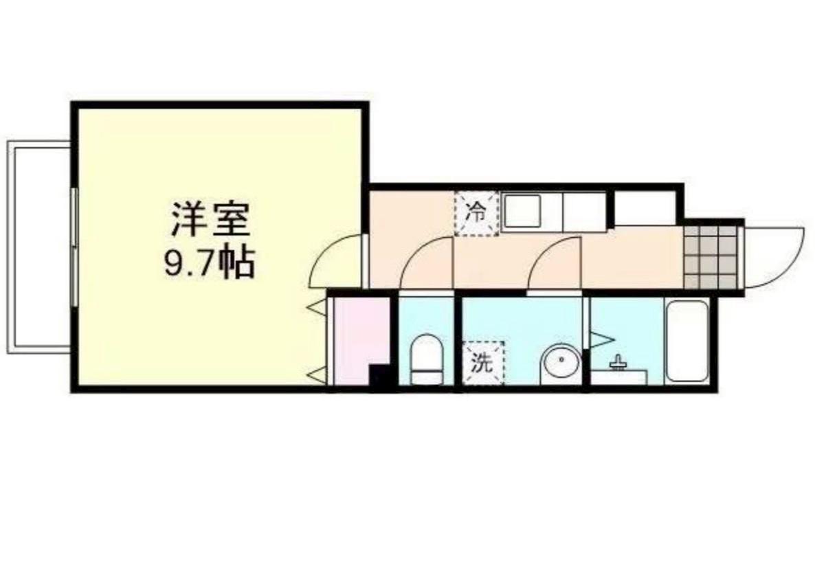 オルトシア(1K/1階)の間取り写真