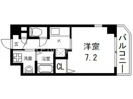 レガーロ布施(1K/6階)の間取り写真