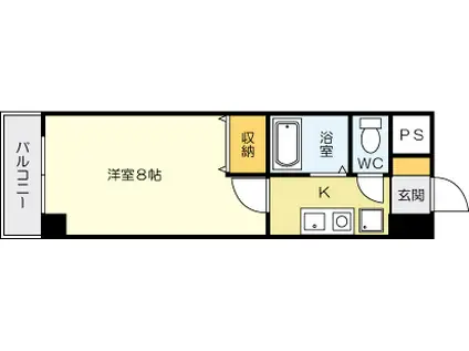 ニューライフ園田(1K/3階)の間取り写真