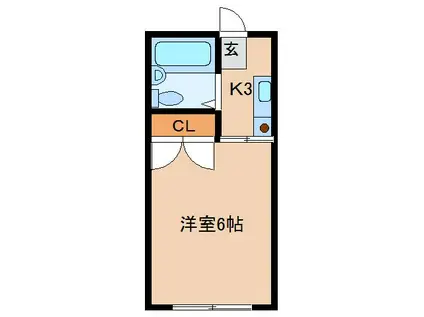 フラットホワイトA(1K/2階)の間取り写真