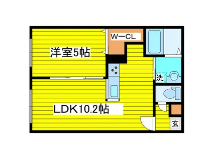 ドルチェ(1LDK/1階)の間取り写真
