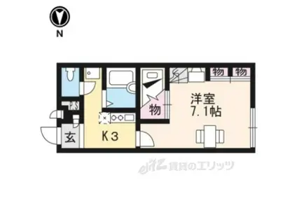 レオパレスハーモニー垣添(1K/1階)の間取り写真