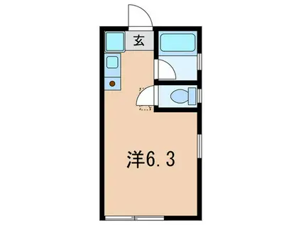 ガーデンハウス(ワンルーム/1階)の間取り写真