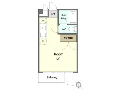 オリオンレジデンス(ワンルーム/2階)の間取り写真