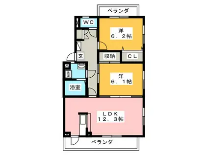 Y&M LIFE(2LDK/4階)の間取り写真