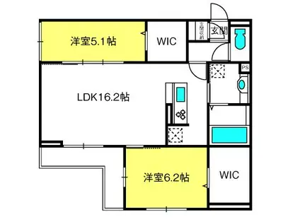 AVANZA BERL II(2LDK/3階)の間取り写真