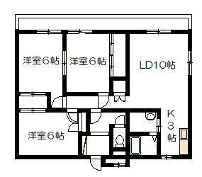 ロベリア(3LDK/2階)の間取り写真