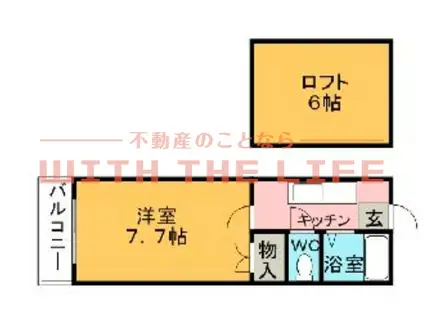 レッドハウス福益(1K/1階)の間取り写真