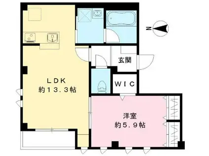 VORFAHREN(1LDK/3階)の間取り写真