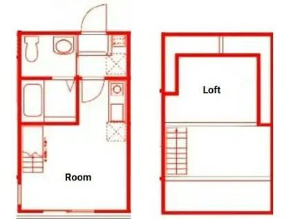ラ・シレーヌ(ワンルーム/2階)の間取り写真