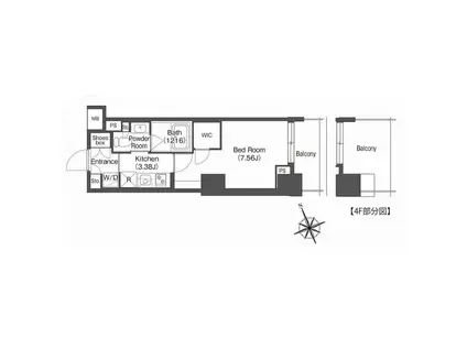 コンフォリア西荻窪(1K/7階)の間取り写真