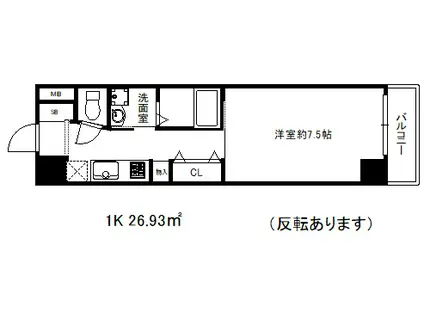 東灘オーエムパレス(1K/1階)の間取り写真