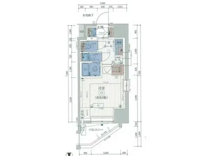 エステムコートKAMEIDO TOKYO イースト(1K/13階)の間取り写真