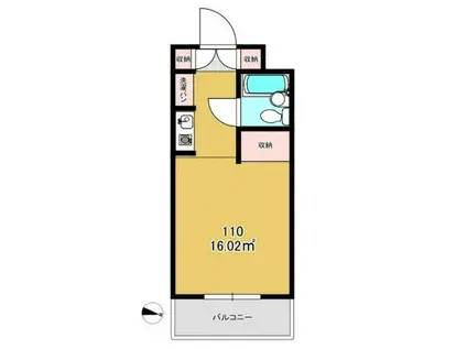 ジョイフル羽根木(ワンルーム/1階)の間取り写真