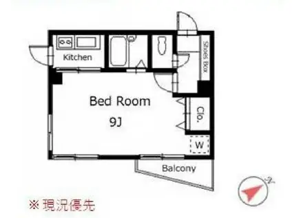 ガーデンパレス早稲田(1K/3階)の間取り写真