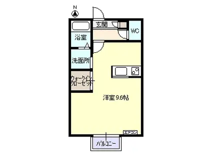 レガート清住B(ワンルーム/2階)の間取り写真