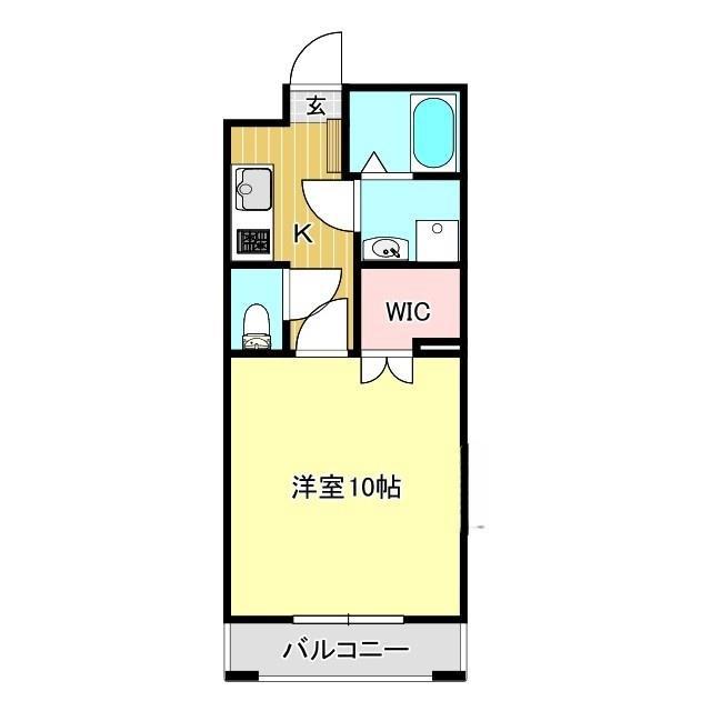 アルコバレーノ(1K/2階)の間取り写真