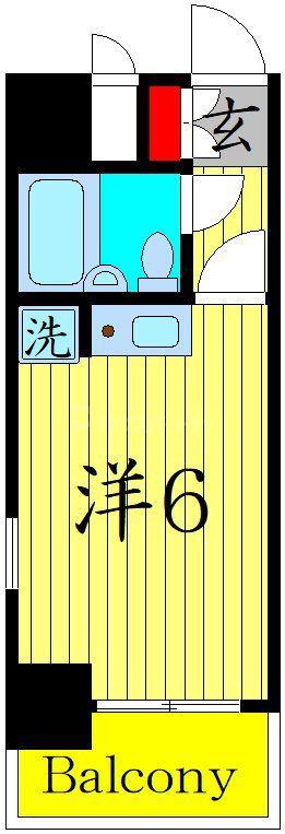 ビブレ西池(ワンルーム/8階)の間取り写真