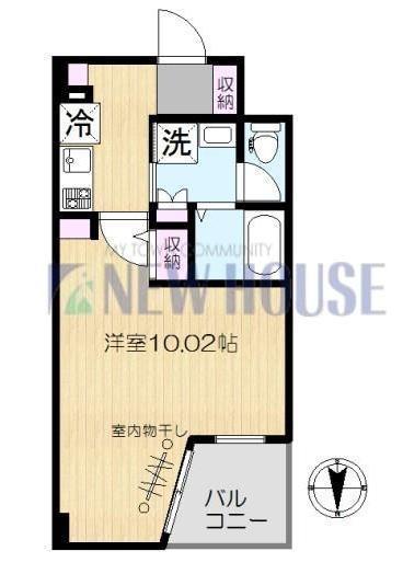 アクラス早稲田(1K/3階)の間取り写真