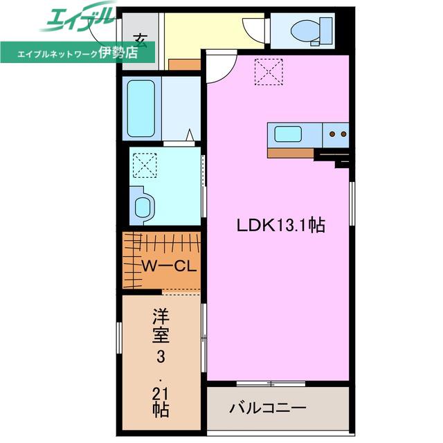 AKATSUKI RESIDENCE(1LDK/2階)の間取り写真