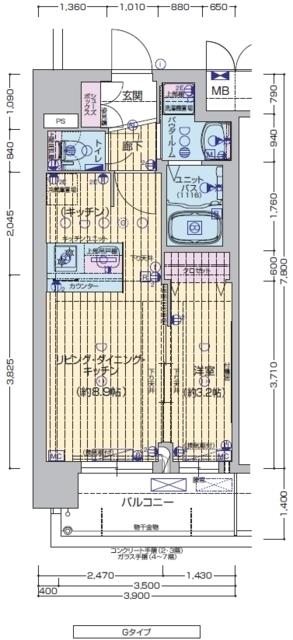 プレサンスTHE KYOTO 粋都(1LDK/3階)の間取り写真