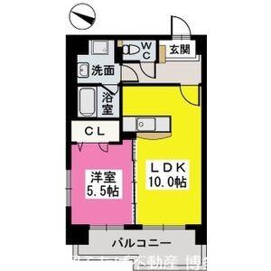 パルク薬院(1LDK/7階)の間取り写真